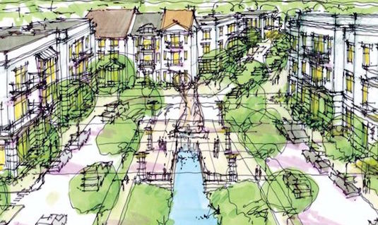 Renderings show planned development at Altoona's Prairie Crossing.