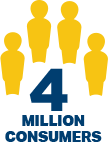 4 million consumers icon