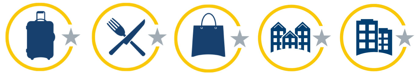 building dining travel icons